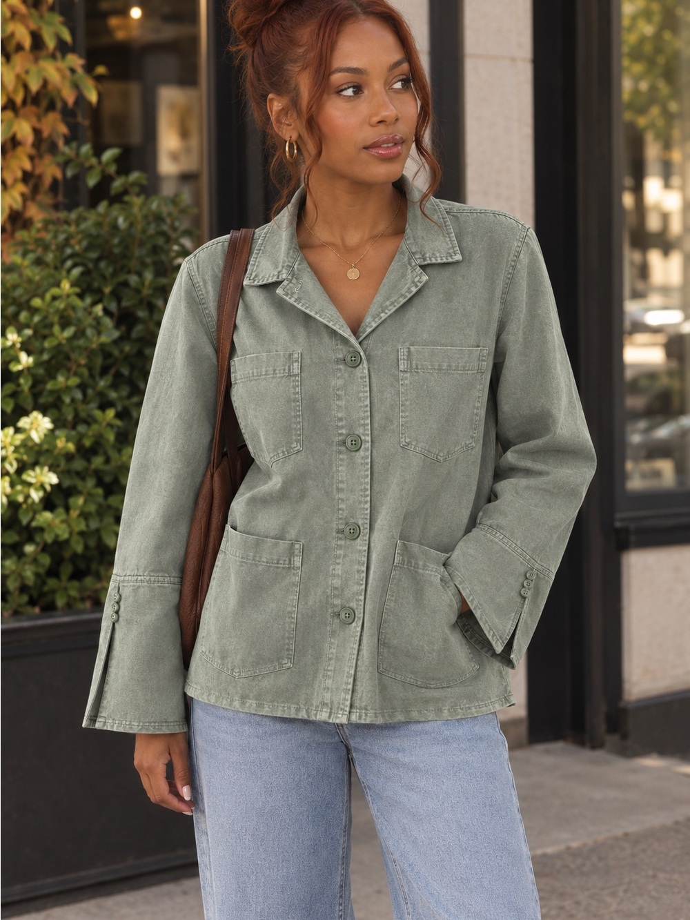 Hinge Green Utility Jacket Small